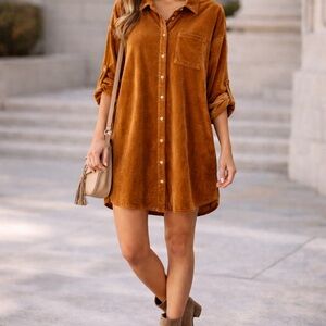 Liam & Co Caramel Corduroy Tunic / Dress